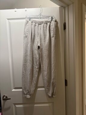 Abercrombie & Fitch Sunday High Rise Baggy Sweatpants – Light Grey – Size M